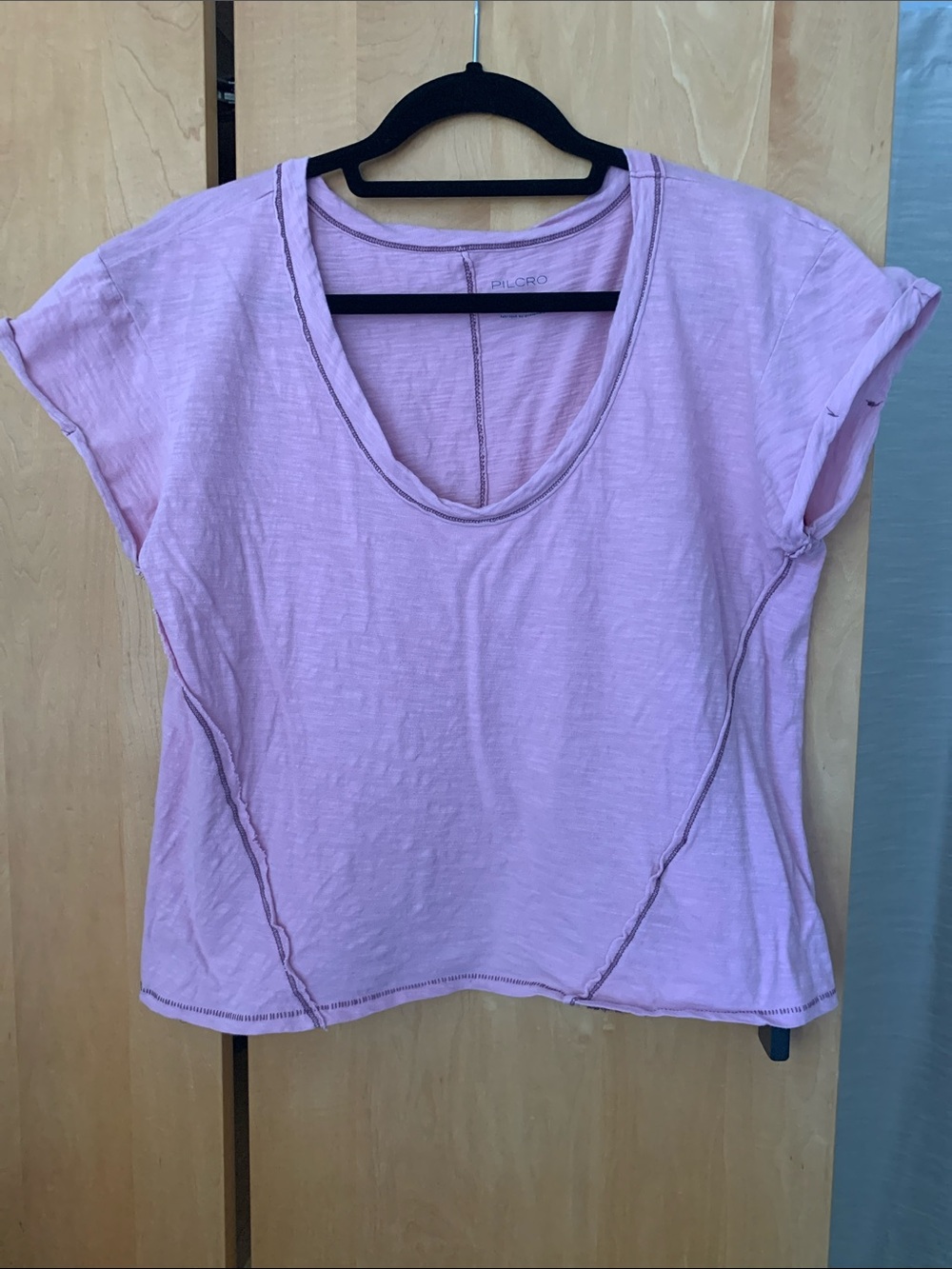 Pilcro Anthropologie Seamed Scoop Neck Tee